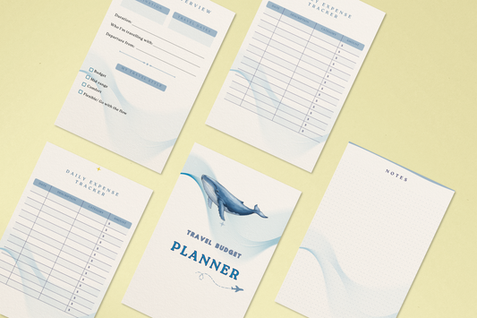 Travel Budget Planner Printable PDF, Trip Budget Tracker & Expense Log, Vacation Planning Organizer A4
