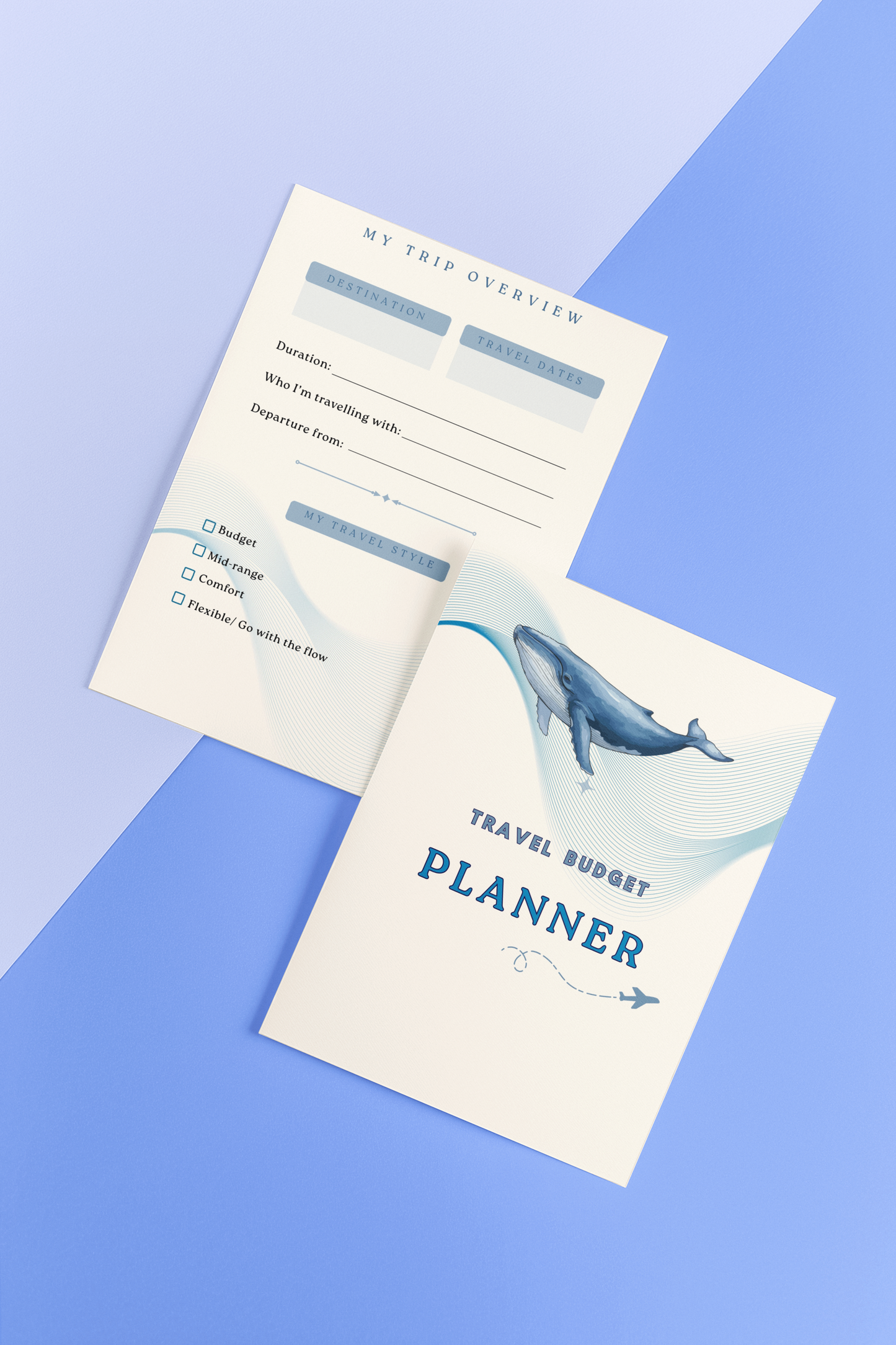 Travel Budget Planner Printable PDF, Trip Budget Tracker & Expense Log, Vacation Planning Organizer A4